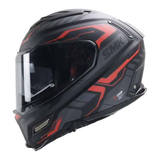 Casco Smk Agnar Negro Mate Tektron Ma263 Mica Humo Cerrado Svs negro L
