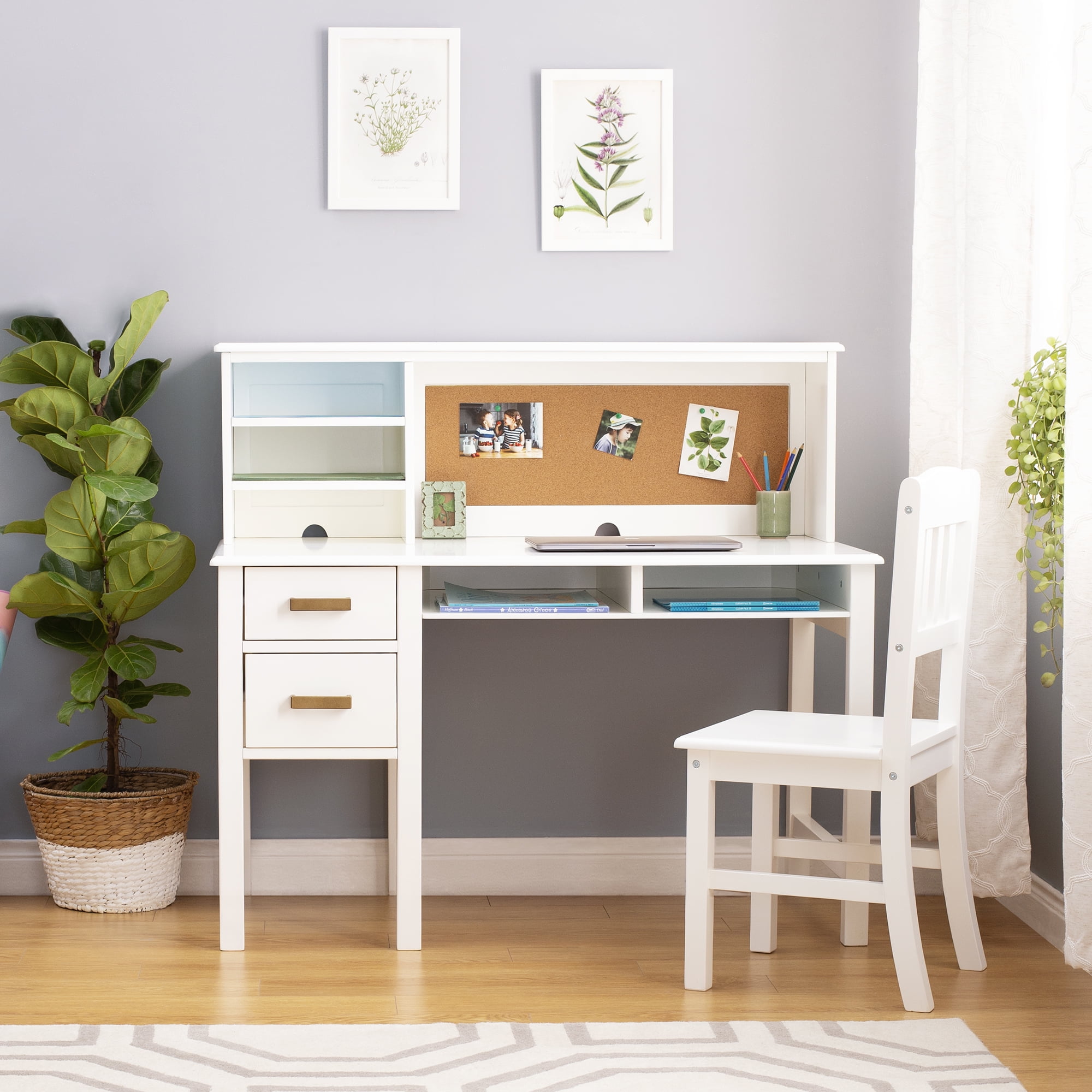 Guidecraft Dahlia Desk and Chair - Gray