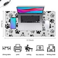 thumbnail image 5 of Long Mouse Pads for Desk,Grey Dog Paw Footprint Desk Mats on Top Of Desks, Desk Mouse Pad Extra Large with 3mm Non-Slip Base and Stitched Edge for Gaming,Office,Work,Home 31.5"x15.7", 5 of 6