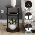 thumbnail image 4 of Convenience Concepts Designs2Go Simon 3 Tier End Table with USB Ports, Espresso/Black, 4 of 8
