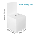 thumbnail image 4 of 24 Pcs Sweepstakes Ballot Box Ballot Box Donation Box for Fundraising, Cardboard Box with Slots, 6 x 6 x 6 Inches, 4 of 8