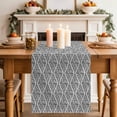 thumbnail image 2 of Table Runner 48 Inches Long for Kitchen Dining, Black White Dresser Scarf Farmhouse, Dining Table Decorations for Wedding/Parties, Modern Abstract Art Farmhouse 13 x 48 In, 2 of 8
