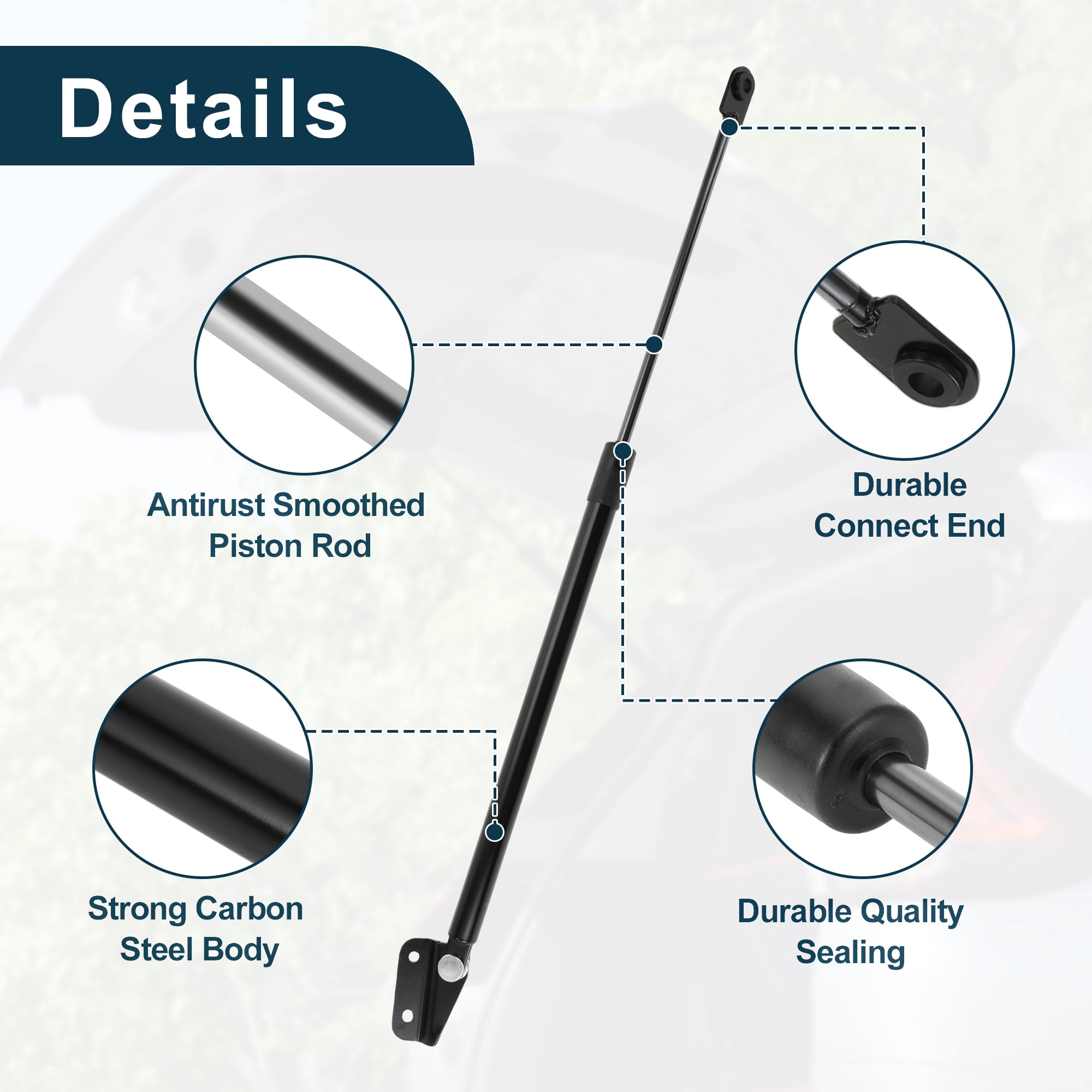 Unique Bargains Rear Hatch Lift Supports for Honda CR-V 2002-2006 Gas Spring Black