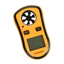 yotijar Digital Anemometer Handheld Air Flow Meter Wind Chill Wind Speed Meter Gauge Yellow 5.78x10.43cm