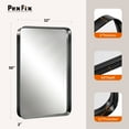 thumbnail image 5 of 50"x32" Aluminum Alloy Wall Mount Rounded Corner Rectangular Mirror,Black, 5 of 5