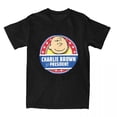 thumbnail image 3 of Camiseta de algodón para hombre y mujer con la frase Peanuts Charlie Brown For President Snoopy, camisetas de manga corta con cuello redondo, idea de regalo, 3 of 5
