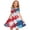 Multicolor, variant on Amidoa Girl Dresses A-Line 4th of July Swing Short Sleeve Dress Casual Summer Sundress for Kids Multicolor Size 7