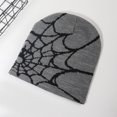 thumbnail image 2 of Xfvqtps Womens Beanie Spider Web Knitting Fashion Stretch Windproof Coldproof Warm Outdoor Fall Winter Soft Skull Cap Gray, 2 of 2