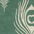 thumbnail image 4 of SAFAVIEH Soho Jarvis Peacock Feather Wool Area Rug, Teal/Ivory, 5' x 8', 4 of 5