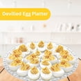 thumbnail image 4 of Clear Plastic Crystal Cut Platter Devilled Egg Trays 1.25x12in Home Kitchen Indoor Cookout Holiday Birthday Party Food Container Carrier Holder Easy Storage for Fifteen Eggs Set of 4 with Snyplank, 4 of 7
