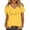 C-Yellow286, variant on DHFJKG Women V Neck Top Short Sleeve T Shirt Casual Letter Graphic Tee Crew Neck Daily Wear Comfortable Summer Tshirts Versatile Tops
