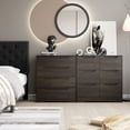 thumbnail image 6 of Homfa 4 Drawer Dresser for Bedroom, Wooden Handless Chest of Drawers, Modern Nightstand Storage Cabinet for Living Room, Dark Brown, 6 of 9
