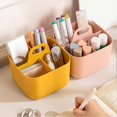 thumbnail image 2 of Stylish stackable storage baskets with handles for home organization and accessibility (yellow), 2 of 5