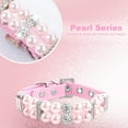 thumbnail image 6 of Kiibsot Dog Cat Pearl Collars with Crystal Rhinestone PU Leather Collars Necklace Adjustable Collar, Dog Cat Pearl Pet Collar, 6 of 7