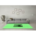 thumbnail image 3 of Ahgly Company Indoor Square Abstract Emerald Green Modern Area Rugs, 4' Square, 3 of 4
