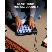Donner STARRYPAD PRO MIDI Pad Controller for Beat Making, 16 Velocity-Sensitive Drum Pads, 8 Assignable Knobs, USB-C & MIDI I/O, Music Production Software Included, Black
