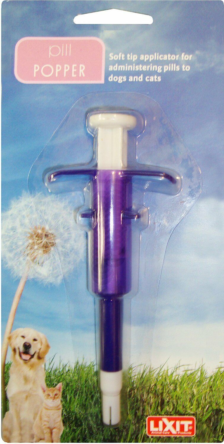 Pill Popper Safely Administer Pet Medications Dog Cat Health Wet or Dry