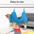 thumbnail image 4 of Methold Hamaca de malla transpirable para el cuidado de mascotas, juego de correas colgantes para Clip de uñas de animales medianos, Kit de bolsa de Suministros para perros Azul  L, 4 of 6