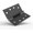 Black, variant on Mega Handles | Square Barrel Hinges | Satin Nickel | 2 Pack
