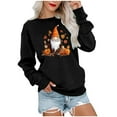 thumbnail image 2 of Lilgiuy Tunic Sweatshirt for Women 2023 Fall Long Sleeve Thanksgiving Print Sweatshirt Cute Pumpkin Graphic T Shirts Crewneck Pullover Tops for Christmas Halloween, 2 of 5