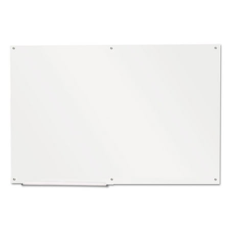 Universal Office Products Frameless Glass Marker Board, 72" X 48", White