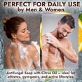 thumbnail image 2 of Antifungal Soap with Lemon Oil | Medicated Jock Itch Treatment Helps Fight Ringworm & Athlete’s Foot | Tolnaftate 1% Antifungal Cleansing Bars with Case | Infused with Sweet Orange & Grapefruit Oils, 2 of 6