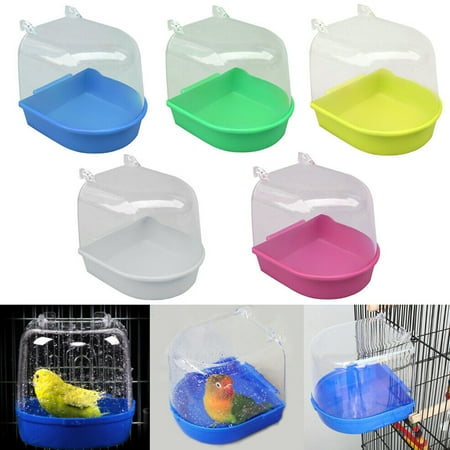 Pet Hanging Water Bath Tub for Small Bird Parrots Cage