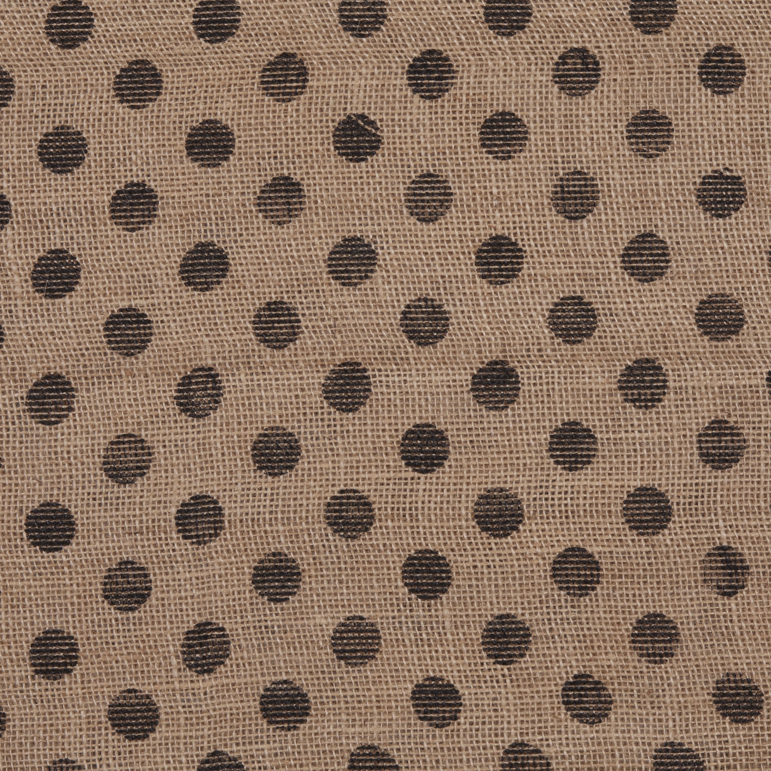 (2 pack) Love, Laugh, Craft Precut Natural Jute Burlap, 46"W x 2-Yards, Black Screenprint Dots