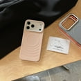 thumbnail image 2 of Slim Case for iPhone 16, Raised Camera and Screen Protection, Wave Texture Lightweight Shockproof Anti-Scratch Hybrid PC + TPU Protective Phone Cover for iPhone 16, Orange, 2 of 7