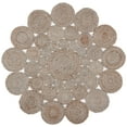 thumbnail image 2 of SAFAVIEH Natural Fiber Christian Geometric Area Rug, Gray, 5' x 5' Round, 2 of 7