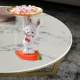 thumbnail image 1 of pitrice Resin Rabbit Storage Tray Statue Sculpture for Entrance Decor Standing, 1 of 8