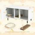 thumbnail image 3 of Costway 40" Hidden Cat Washroom with Storage Removable Scratcher Metal Legs for Large Cats White, 3 of 10