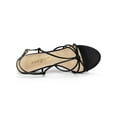 thumbnail image 4 of BLISSFUL STEP Women's Shoes Strappy Slingback Kitten Heel Sandals Black 9.5, 4 of 8