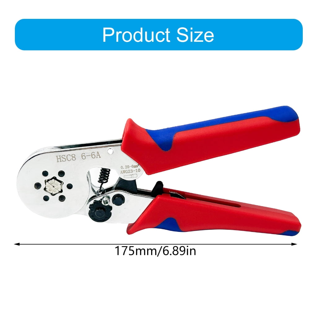 Precise Ratchet Crimping Tool For VE Tubular Connectors High Carbon Steel Networking Wire Pliers Long Use