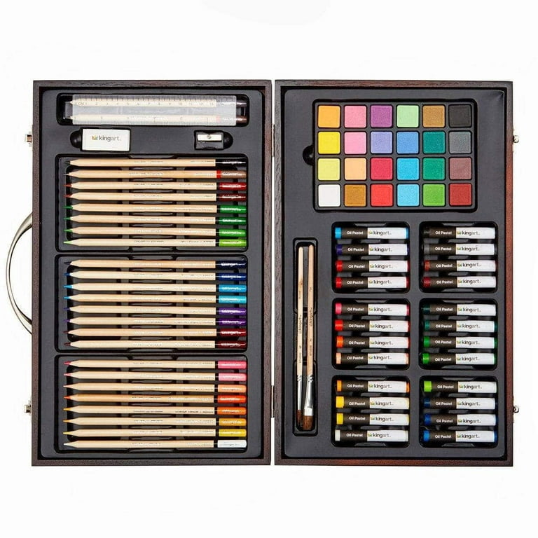 MAHITOI 80+ Pieces Deluxe Artist Studio Creativity Set Wood Box Case - Art  Pa