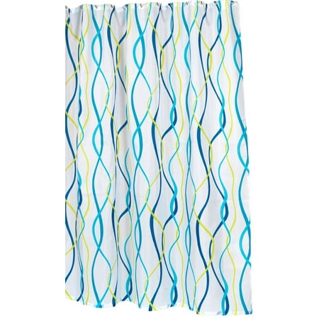 Royal Bath Claire Extra Long 100 Polyester Fabric Shower Curtain