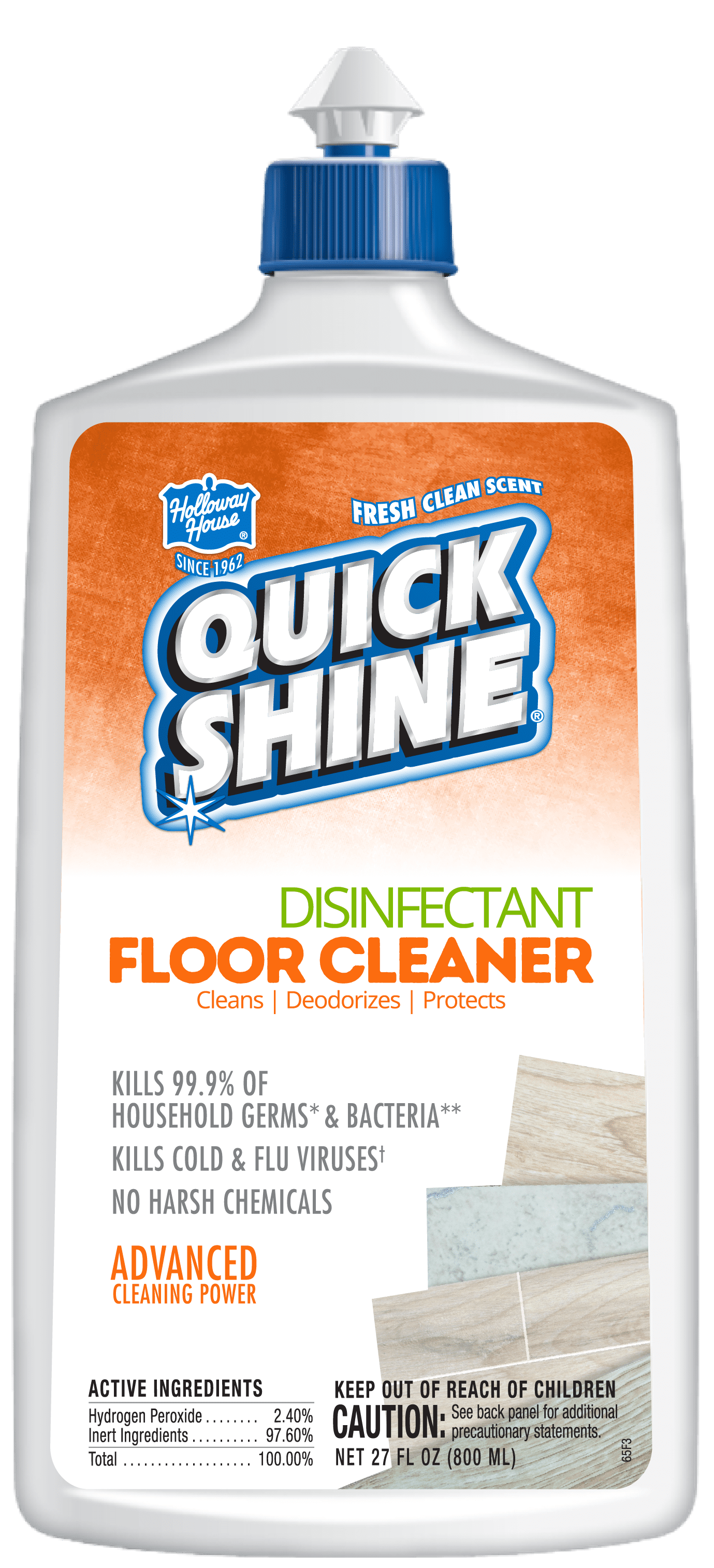 QUICK SHINE Disinfectant Floor Cleaner, 27 Fluid Ounce