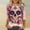 Multicolor, variant on Aobny Women's Streetwear T-Shirt Party Skull Clothes 3/4 Sleeve Crew Neck Floral Womens Tees