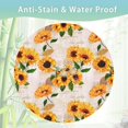 thumbnail image 3 of Yellow Sunflowers 60 Inch Round Tablecloth,Old Letter Postcard Table Cloth Waterproof Stain and Wrinkle Resistant Circle Table Cover for Kitchen Dining Picnic Camping Indoor Outdoor Decor, 3 of 6