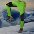 thumbnail image 3 of Honeeladyy Mens Snow Ski Waterproof Softshell Pants Winter Hiking Snowboard Fleece Lined Bottom Leg Zipper with Zip Pockets Green XXL, 3 of 5
