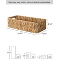 thumbnail image 3 of StorageWorks Water Hyacinth Basket for Toilet Paper, Wicker Baskets for Storage with Built-in Handles, 14 ¼"L x 6 ½"W x 3 ¾"H, 3 of 8
