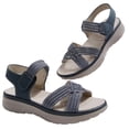 thumbnail image 7 of Bkhluea Women Woven Strap Sandals Wedge Platform Slide Shoes Summer Casual Daily Walking Beach Vacation Shopping Stylish Non Slip Flexible, 7 of 7