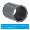 thumbnail image 5 of Unique Bargains UPVC Pipe Fitting 0.98 Inch Socket, 10 Pack Straight Coupling, Grey, 5 of 5
