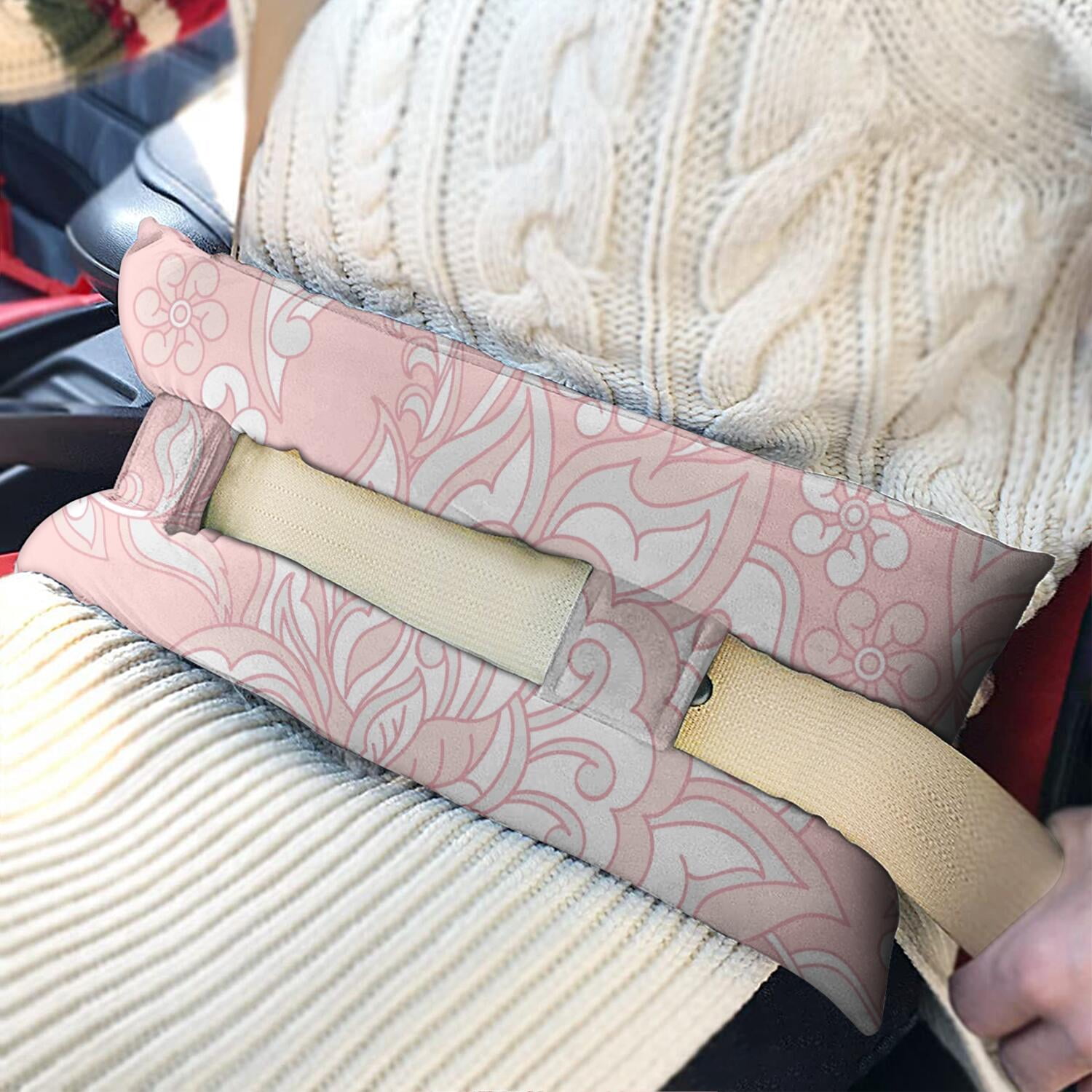 Vibrant Colorful Paisley Seatbelt Cushion - Post Surgical Mastectomy Pillow for Women - Bohemian Floral Pressure Relief Pad