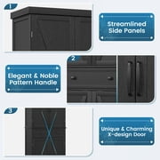 72 Kitchen Pantry Cabinet, ETASE Tall Pantry Storage Cabinet with Adjustable Shelves and Drawer, Black Kitchen Cabinet Buffet Cupboards Storage Cabinet for Home Office Use (Black)