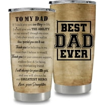 Gifts for Dad from Daughter- Best Dad Ever – Father‘s Day Christmas Birthday Gifts for Dad, Dad Birthday Gifts Idea, Dad Stainless Steel Tumbler 20oz for Men