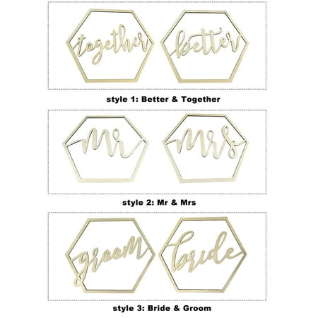 Wood Chair Banner Set Chairs Signs For Rustic Wedding Decorations