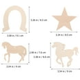 thumbnail image 3 of Eease 36pcs Unfinished Wooden Horse Cutouts Wood Discs Slices with Rope, 3 of 6
