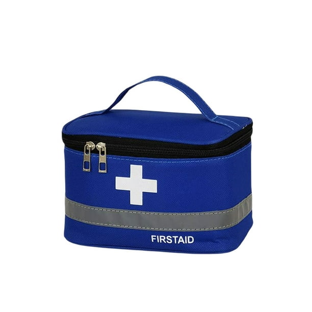 Ruiboury First Aid Kit Bag Lightweight Handle Bags Space Saving Oxford  Cloth Box Kitchen Sport Emergency Blue Medium