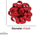 thumbnail image 5 of PMU Decorative Star Gift Bows 3-3/4 Inch Medium Metallic Red (12/Pkg) Pkg/1, 5 of 7